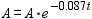 The radioactive material Iodine-131 decays according to the formula   , where t is expressed in days. To the nearest hundredth, how much Iodine-131 will be left if a sample of 325 grams decays for 15 days? A)  285.24 grams B)  88.13 grams C)  83.78 grams D)  0 grams E)  None of these