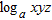 Assume that   ,   ,   , and     are positive numbers. Use the properties of logarithms to write the expression in terms of the logarithms of   ,   , and   .   A)    B)    C)    D)    E)   