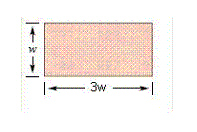  Write a simplified algebraic expression for the perimeter of the rectangle.   A)   6   W  B)   8   W  C)   7   W  D)   10   W  E)   9   W