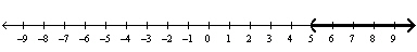  Solve the inequality  \frac { x - 1 } { x - 5 } \leq 3  and graph the solution on the real number line. A) Solution:  ( 5 , \infty )     B) Solution:  ( 0 , \infty )     C) Solution:  ( - \infty , 0 )  \cup [ 7 , \infty )     D) Solution:  ( - \infty , 5 )  \cup [ 7 , \infty )     E) Solution:  ( - \infty , \infty )     