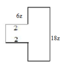 Find an expression for the perimeter of the figure. Assume all angles are right angles.    A)  52z B)  24z+4 C)  108 z<sup>2</sup>+12 z  D)  48z+4 E)  28z