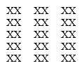 The stimuli below are organized as three columns rather than six columns because of the organizational principle of   A) similarity. B) nearness. C) closure. D) continuity.