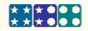 Which principle of perception explains why the colored backgrounds cause us to perceive three groups of objects (four stars, two stars plus two dots, and four dots) rather than just six stars and six dots?   A) closure B) common region C) perceptual constancy D) figure-ground