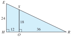 Use ratios to find out if the triangles are similar.   A)  Similar B)  Not similar