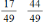 Place the correct symbol < , or , > between the two numbers. ​   ​ A)    B)    ​