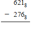 Find the difference in the given base. ​   ​ A)  4 3 3 <sub>8</sub> B)  3 3 3 <sub>8</sub> C)  345 <sub>8</sub> D)  4 2 3 <sub>8</sub> E)  3 2 3 <sub>8</sub>