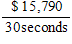 The average price of a 30 -second commercial during a popular sitcom last year was $ 473,700 . Find the price per second. ​ A)    ​ B)    C)    D)    E)   