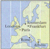 On a map, two cities are   in. apart. If 3/8 in. on the map represents 40 mi, find the number of miles between the two cities. ​   ​ A)  35.63 mi B)  80.00 mi C)  253.33 mi D)  263.33 mi E)  269.33 mi