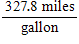 An automobile was driven 338.8 miles on 11 gallons of gas. Find the number of miles driven per gallon of gas. ​ A)    B)    C)    D)    E)   