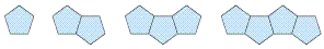 What if we made a pattern by joining pentagons? If the length of each side of the pentagon is 1 unit, then what would be the perimeter of 10 pentagons joined together? ​   ​ A)  32 B)  20 C)  28 D)  50 E)  30