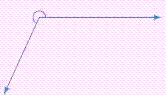 Approximate the measure of the following angle. ​   ​ A)  240° B)  45° C)  30° D)  120° E)  215°