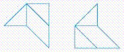 Determine whether the two figures are congruent only by using your mind. That is, you cannot trace one figure and see whether it can be superimposed on the other figure. ​   ​ A)  not congruent B)  congruent