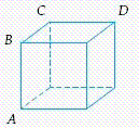 Assume that the cube is 9 meters on each side. ​   ​ What would the distance be if you went from A to B and then from B to C and then from C to D ? ​ A)  36 meters B)  35 meters C)  9 meters D)  18 meters E)  27 meters