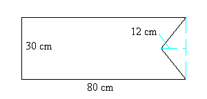 Find the area of the figure below.   A)  2040 cm<sup>2</sup> B)  2310 cm<sup>2</sup> C)  2220 cm<sup>2</sup> D)  2256 cm<sup>2</sup> E)  2400 cm<sup>2</sup>