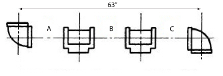 Use Data Sheet 5 and 7.Mixed number Example: 2-1/3  Put a dash between the whole number and the fraction.Simple Fraction Example: 2/3      3/4 copper pipe is divided into three equal segments.c-c = 63 inches long  3/4 copper, 90 ell  3/4 copper, tee  Find the end-to-end measure of pipe B.