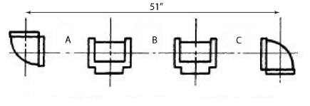 Use Data Sheet 5 and 7.Mixed number Example: 2-1/3  Put a dash between the whole number and the fraction.Simple Fraction Example: 2/3      1/2 copper pipe is divided into three equal segments.c-c = 57 inches long  1/2 copper, 90 ell  1/2 copper, tee  Find the end-to-end measure of pipe B.