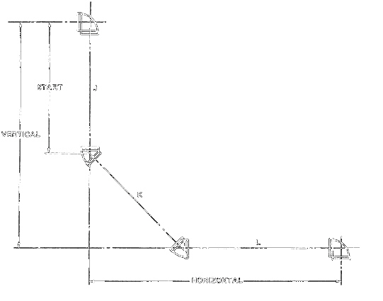 Use Data Sheet 5 Refer to the figure. If Vertical = 60 , Start = 30 what is the e-e measurement of K if the pipe is 1 threaded?.  