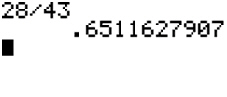 Round the calculator display for the following fraction to three-place accuracy.  