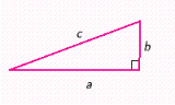  Refer to the illustration and find the length of the unknown side.    a = 1  and  c = 10  . Find  b