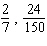 <strong>Which pair of ratios forms a proportion?</strong> A) B) C) D) E)
