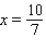 <strong>Solve the proportion. </strong> A) B) C) D) E)