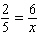 <strong>Solve the proportion. </strong> A) B) C) D) E)