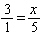 Solve the proportion. __________