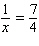 Solve the proportion. Give your answer as a fraction in lowest terms.