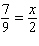 Solve the proportion. Give your answer as a fraction in lowest terms.