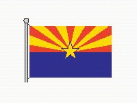 Select the figure that shows the correct line(s)  of symmetry for the illustration of the flag, without its flagpole. .   A)    B)    C)    D)    E)   