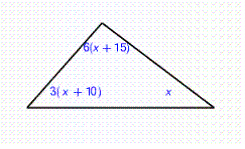  Use algebra to find the value of x .   A)   x = 16  B)   x = 6  C)   x = 26  D)   x = 7  E)   x = 24