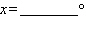  The measures of two angles of  \triangle A B C  are given. Find the measure of the exterior angle,  x  , if  \angle A = 43 ^ { \circ }  and  \angle C = 54 ^ { \circ }  .     