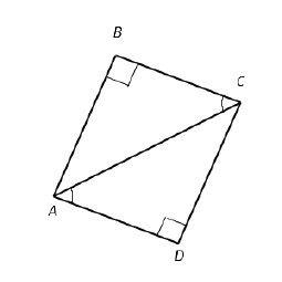  Name the corresponding parts in the triangles.    \overline { A C } ,  __________  \overline { B C }  __________  \overline { A B }  __________  \angle B , \angle ---------------  \angle B C A , \angle ---------  \angle B A C , \angle ----------- 