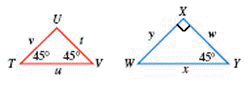 Tell whether it s possible to conclude that the triangles in the figure are similar.   Enter similar , nonsimilar , or unknown , as your answer.