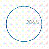 Find the perimeter or circumference of the figure.   A)  456 ft B)  358.14 ft C)  179.07 ft D)  342 ft E)  393.96 ft