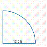 Find the distance around the exterior of the figure. Round approximate answers to one decimal place, if necessary. __________ ft