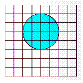  Estimate the area of the shaded figure to the nearest square centimeter. The grid lines in the figure are one centimeter apart.   A)  2  \mathrm { cm } ^ { 2 }  B)  4  \mathrm { cm } ^ { 2 }  C)  39  \mathrm { cm } ^ { 2 }  D)  13  \mathrm { cm } ^ { 2 }  E)  7  \mathrm { cm } ^ { 2 }