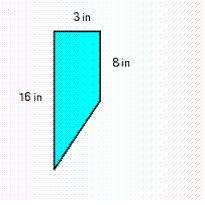  Find the area of the shaded region.   A)  12  \text { in } ^ { 2 }  B)  24  \text { in } ^ { 2 }  C)  72  \text { in } ^ { 2 }  D)  36  \text { in } ^ { 2 }  E)  144  \text { in } ^ { 2 }