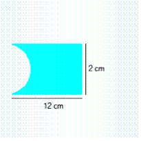  Find the area of the shaded region.   A)  20.86  \mathrm { cm } ^ { 2 }  B)  17.72  \mathrm { cm } ^ { 2 }  C)  142.43  \mathrm { cm } ^ { 2 }  D)  22.43  \mathrm { cm } ^ { 2 }  E)  2.43  \mathrm { cm } ^ { 2 }