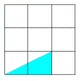  Estimate the area of the shaded figure to the nearest square centimeter. The grid lines in the figure are one centimeter apart.   A = __________  \mathrm { cm } ^ { 2 }