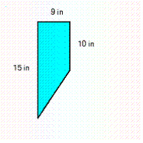  Find the area of the shaded region. If necessary, round to one decimal place.   A = __________  \text { in } ^ { 2 }