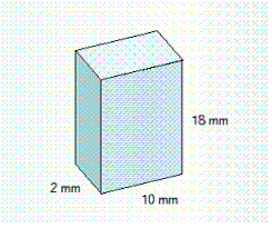  Find the volume of the solid.   __________  \mathrm { mm } ^ { 3 }