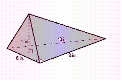  Find the volume of the solid to the nearest cubic unit. Use  \pi  = 3.14 or the value of  \pi  on your calculator.   A)   V \cong 96 \text { in. } 3  B)   V \cong 22 \text { in. } 3  C)   V \cong 32 \text { in. } 3  D)   V \cong 27 \text { in. } 3  E)   V \cong 64 \text { in. } 3