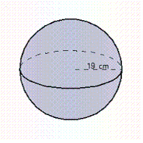  Find the volume of the solid to the nearest cubic unit. Use  \pi  = 3.14 or the value of  \pi  on your calculator.   V = __________  \mathrm {cm } ^ { 3 }