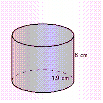  Find the volume of the solid to the nearest cubic unit. Use  \pi  = 3.14 or the value of  \pi  on your calculator.   V  \cong  __________  \mathrm { cm } ^ { 3 }