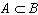 <strong>Write the words in symbols: For the sets A and B, B is a proper subset of A.</strong> A) B) C) D) E)