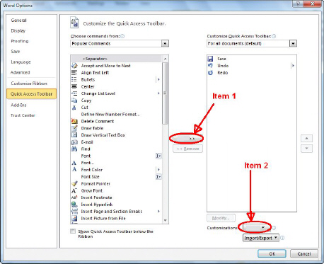 Figure WD 17-1   In Figure WD 17-1 above, item 1 points to the ____ button. A)  Insert B)  Add C)  Reset D)  Remove