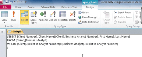   The accompanying figure shows a SQL query to join two tables. When tables appear in the FROM clause, you can give each table a(n)  _____, or an alternative name, that you can use in the rest of the statement. A)  pseudonym B)  alias C)  variable D)  locus