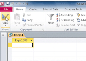 Critical Thinking Questions Case 7-1 An employee at Camashaly Design has created the SQL query shown in the accompanying figure but she would like to modify it. She does not like the Expr1000 that appears as a column heading and she would like to find the client with the largest current due.       What function should the employee use to determine the largest current due?