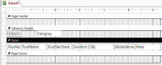   In the accompanying figure, how many controls are in the Category Header section? A)  1 B)  2 C)  7 D)  8